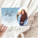 Search for light blue sweet 16 invitations Glitter