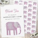 Search for elephant baby shower thank you cards Pink