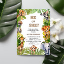 Search for tropical gender reveal invitations Greenery