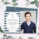 Search for navy silver thank you cards Religious