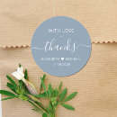 Search for blue thank you wedding stickers Chic