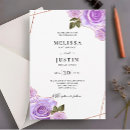 Search for purple rose wedding invitations Blue