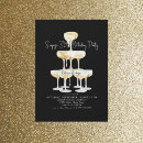 Search for champagne 30th birthday invitations Black