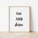 Search for rise and shine posters Typography