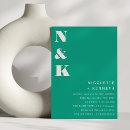 Search for unique emerald green wedding invitations Minimalist