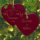 Search for burgundy gold christmas tree decorations Newlywed