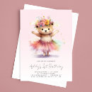 Search for ballerina bear invitations Pink