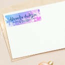 Search for blue snowflake return address labels Winter wonderland