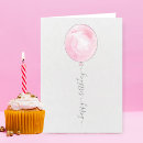 Search for balloons pink birthday cards Watercolor