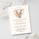 Search for elephant baby girl shower invitations Boho