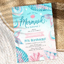 Search for gold mermaid birthday invitations Pool party