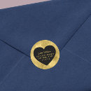 Search for black gold return address stickers Heart