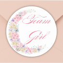 Search for team pink baby shower stickers Modern