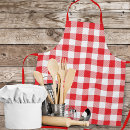 Search for red and white gingham aprons Chef