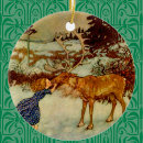 Search for vintage reindeer christmas tree decorations Winter