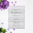 Search for lavender and silver wedding invitations Glitter