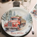 Search for christmas truck plates Red