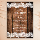 Search for country western lace wedding invitations Vintage