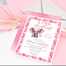 Search for pink and grey elephant baby shower invitations Mother to be