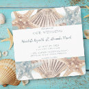 Search for seashells square invitations Watercolor