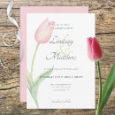 Search for pink tulip wedding invitations Floral flowers