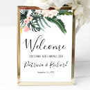 Search for tropical welcome sign wedding signs Floral
