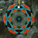Search for blue mosaic of christmas tree decorations Stained glass