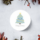 Search for cartoon christmas tree stickers Xmas