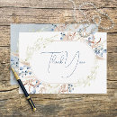 Search for white flower thank you cards Blue