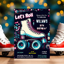 Search for boys roller skating party invitations Neon