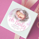 Search for baby girl birth announcement stickers Heart