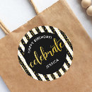 Search for black white gold birthday stickers Celebration