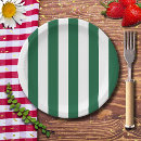 Search for green and white striped plates Elegant
