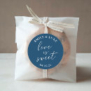 Search for love is sweet wedding stickers Trendy