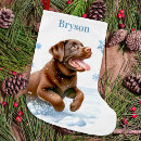 Search for chocolate lab christmas stockings Puppy