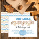 Search for our little pumpkin 1st birthday invitations Fall