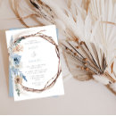 Search for blue floral wreath invitations Bohemian