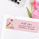 Search for red and blue wedding return address labels Modern