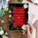 Search for black white red wedding invitations Floral