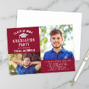 Search for red and silver graduation invitations Simple