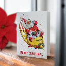 Search for rocket christmas cards Santa