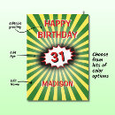 Search for 31st birthday cards Retro