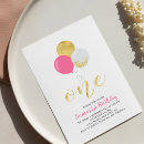 Search for pink and gold 1st birthday invitations Cute