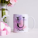 Search for alphabet u mugs Pink
