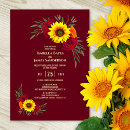 Search for sunflower and burgundy wedding invitations Roses