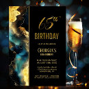 Search for black and gold 65th birthday invitations Modern