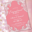 Search for lace engagement party invitations Pink