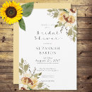 Search for rustic sunflower bridal shower invitations Watercolor