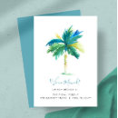 Search for palm tree moving announcement cards Watercolor