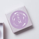 Search for lavender wedding stickers Initials